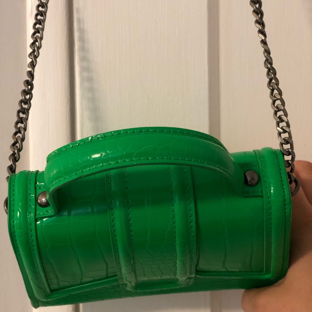 Zara Purse. Bright Green. Faux Crocodile texture. Brand new. - Picture 6 of 6
